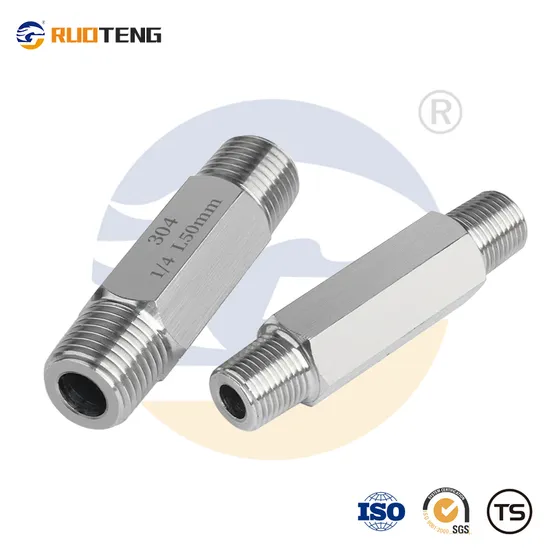 [Ruoteng] External Thread High Pressure Hexagonal Long Joint Stainless Steel Pipe Connection Adapter Pipe Fitting 